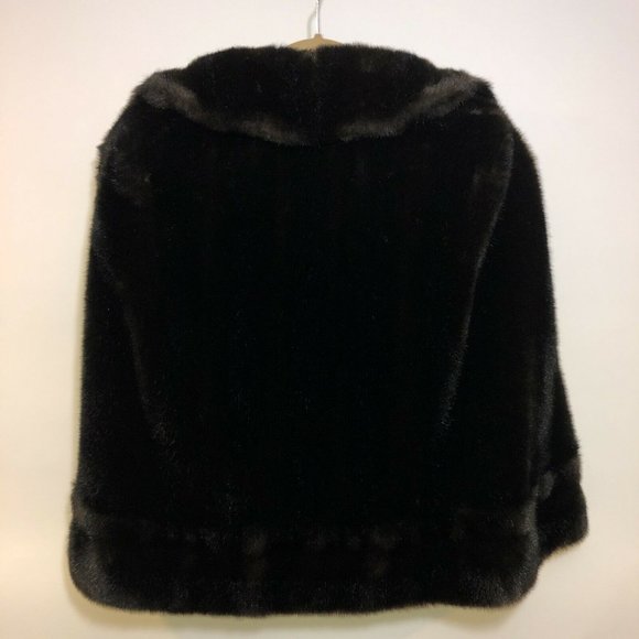 VTG Tissavel France 80s Stole Capelet Faux Fur - Picture 4 of 10